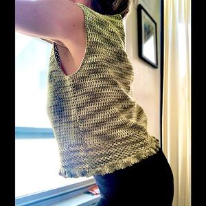 NWOT Little  Short Crochet Top Size L